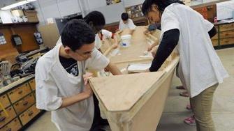 Teens build boat and learn about skilled trades